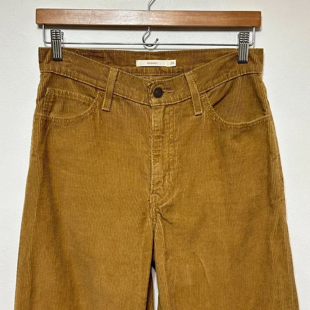 Levis '94 Baggy Corduroy Pants Womens 26x31 High Rise Straight Leg Skater Casual